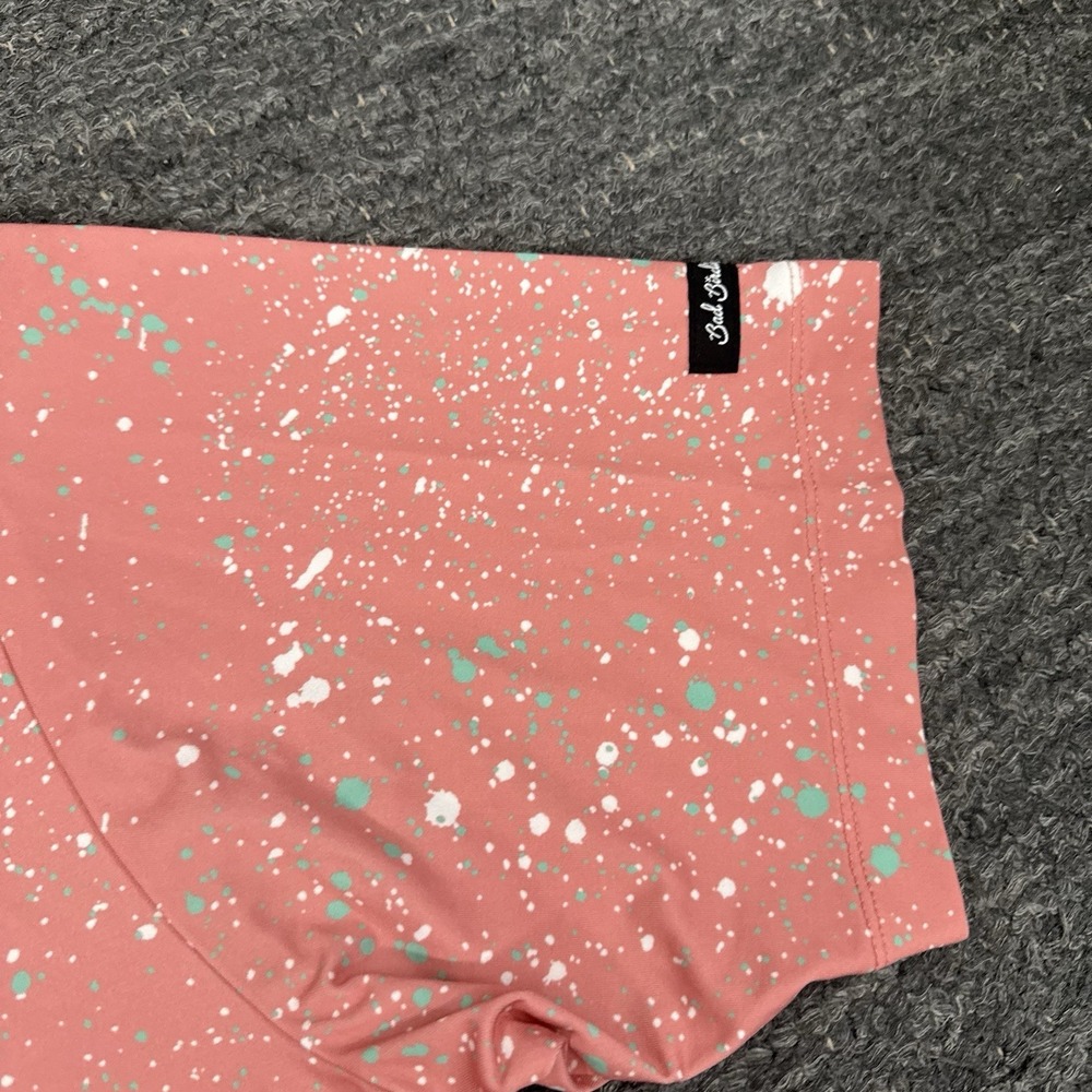 Bad Birdie Golf Polo Shirt Medium Paint Splatter 2 The Sequel Pink AOP Funky - Picture 7 of 12